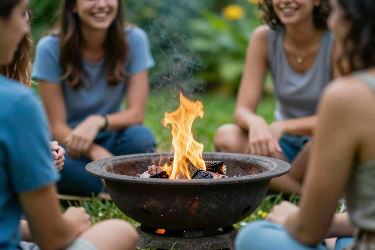 Basta un braciere e le serate in giardino d'inverno diventano un'esperienza indimenticabile